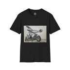 Old-School Aviation Meets Two Wheels T-Shirt
