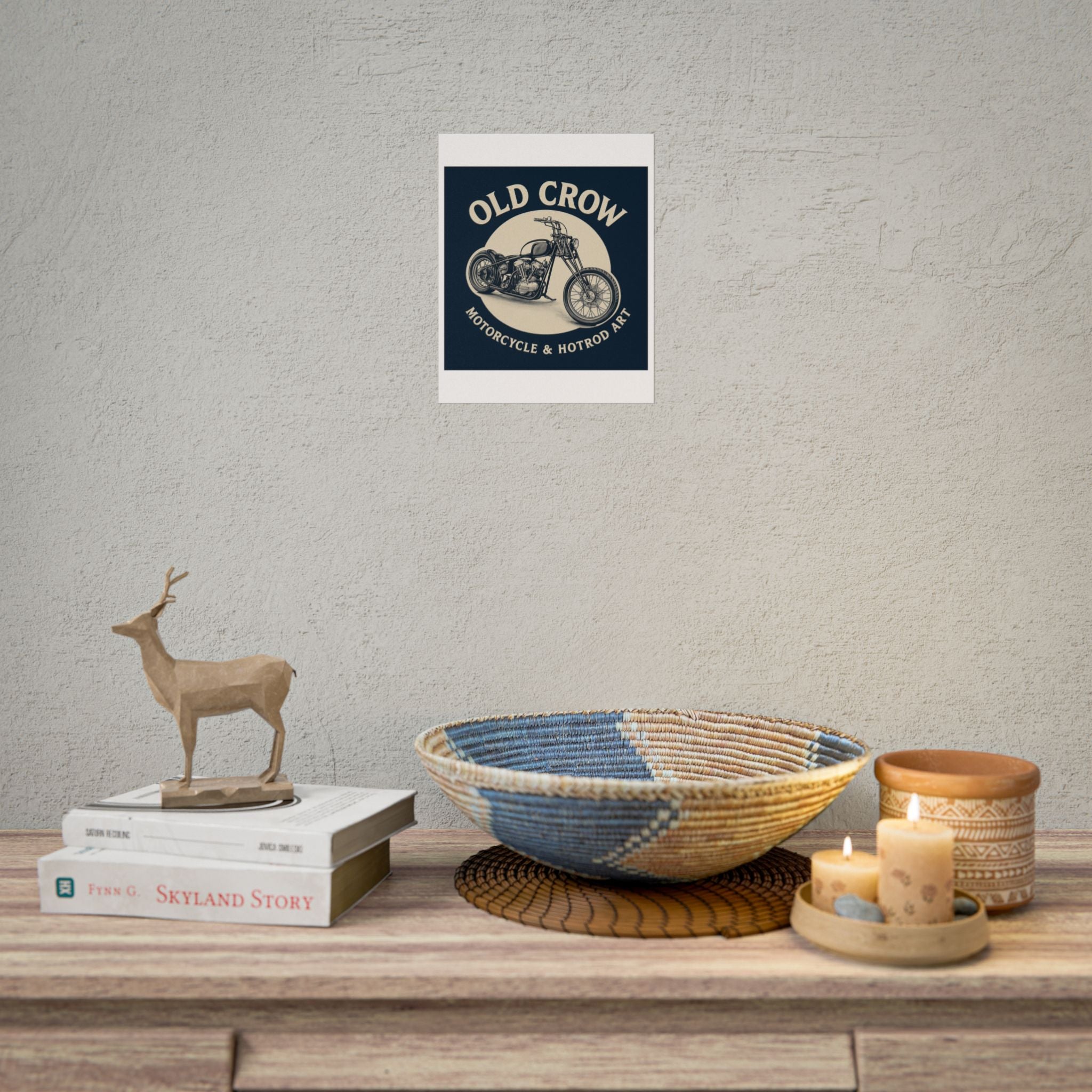Old Crow Rolled Poster, Retro Wall Decor