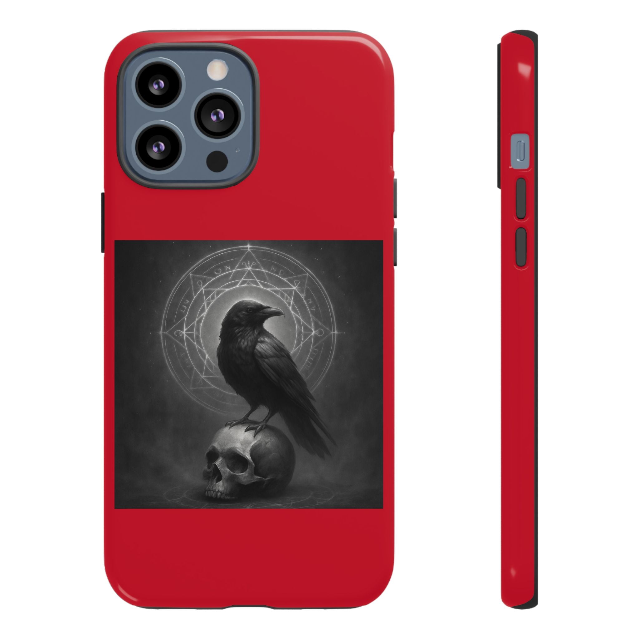 Occult Raven Sigil & Skull Art Cases