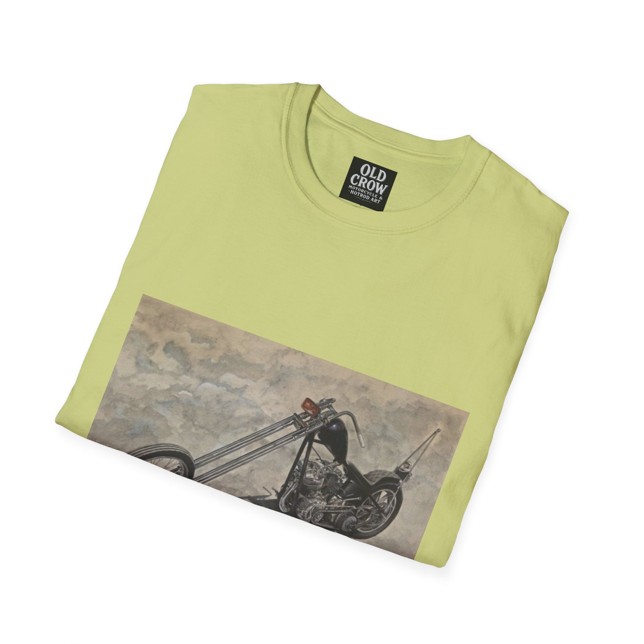 Retro Chopper Motorcycle Poster T-Shirt