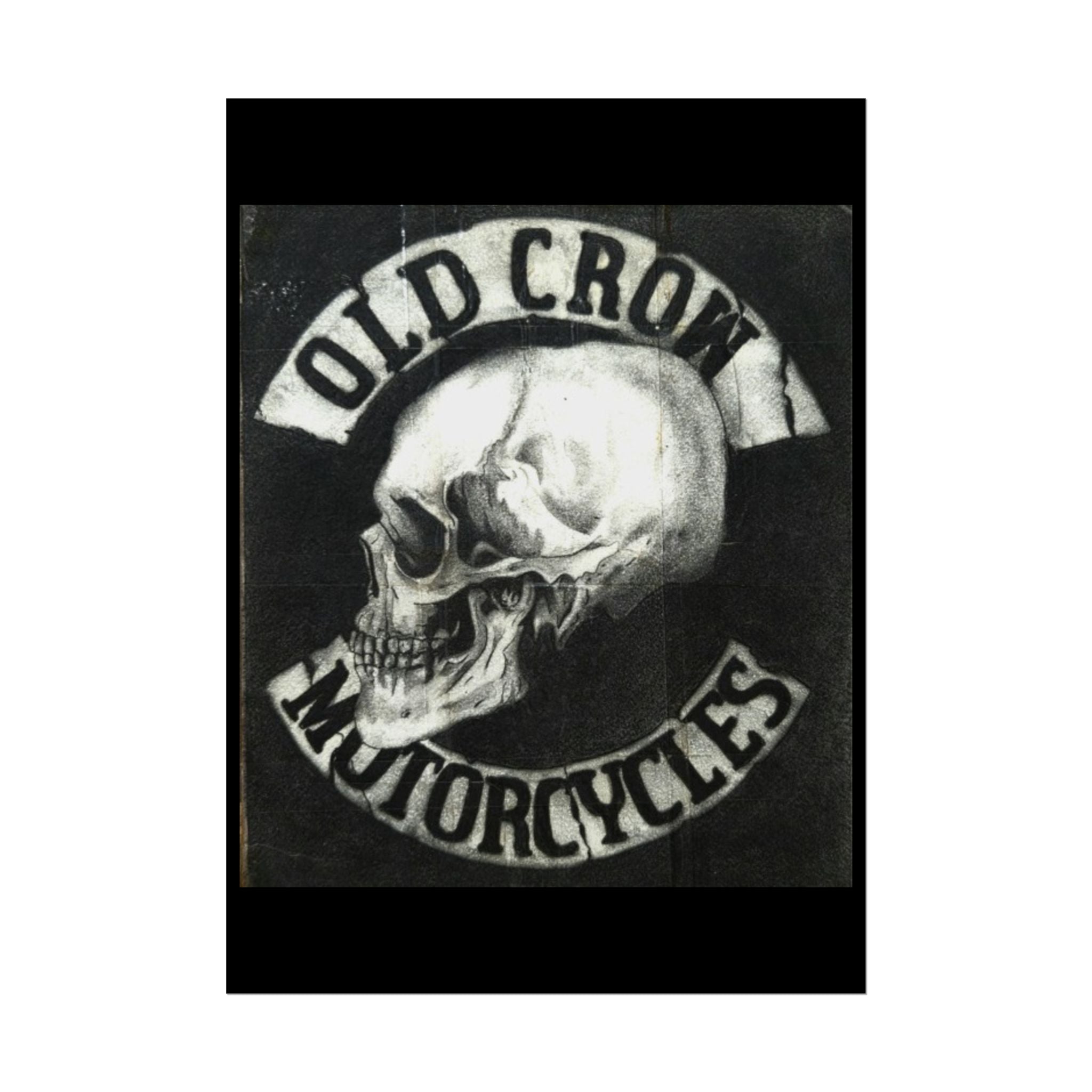 Vintage Motorcycle Skull Rolled Posters