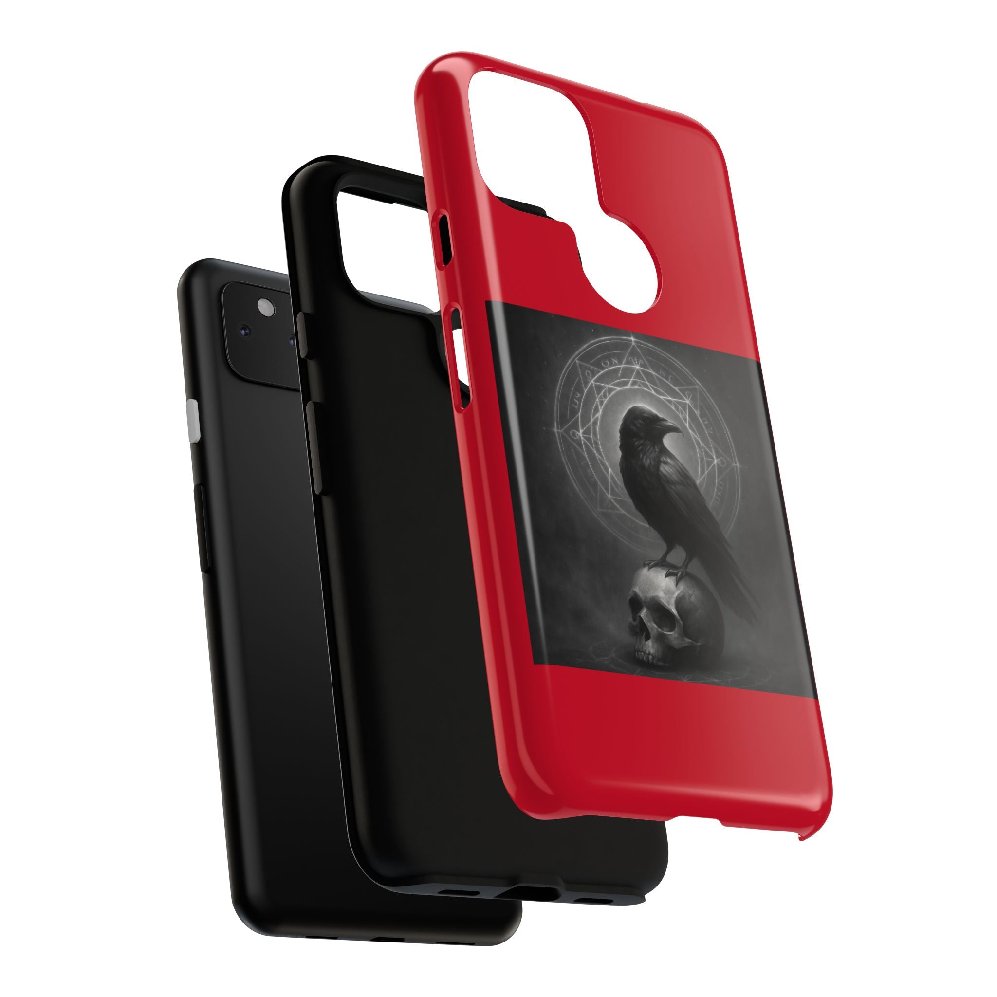 Occult Raven Sigil & Skull Art Cases
