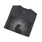 Dark Magic Raven Illustration T-Shirt, Black & White