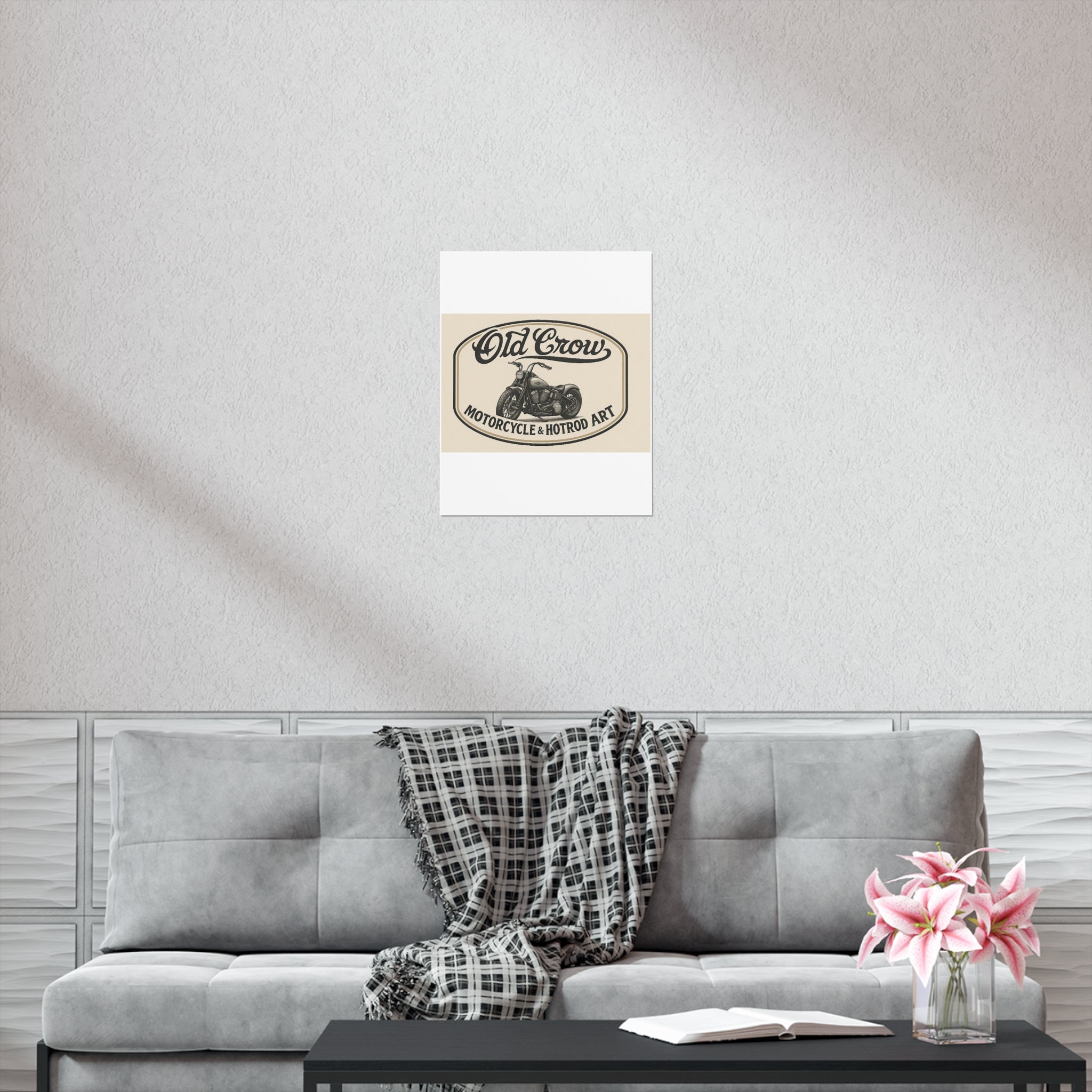 Vintage Motorcycle Art Poster, Garage Wall Art