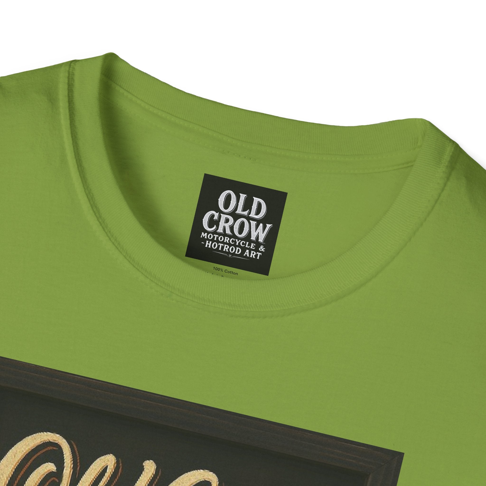 Old Crow Motorcycle & Hotrod Art Softstyle T-Shirt
