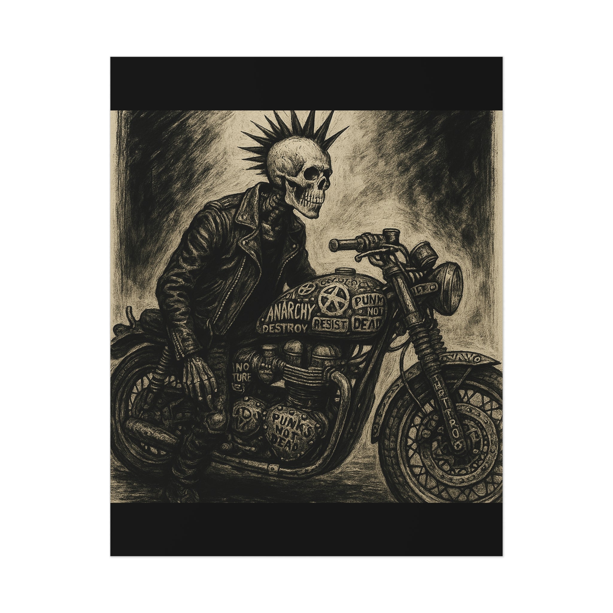 Edgy Motorcycle Art Print