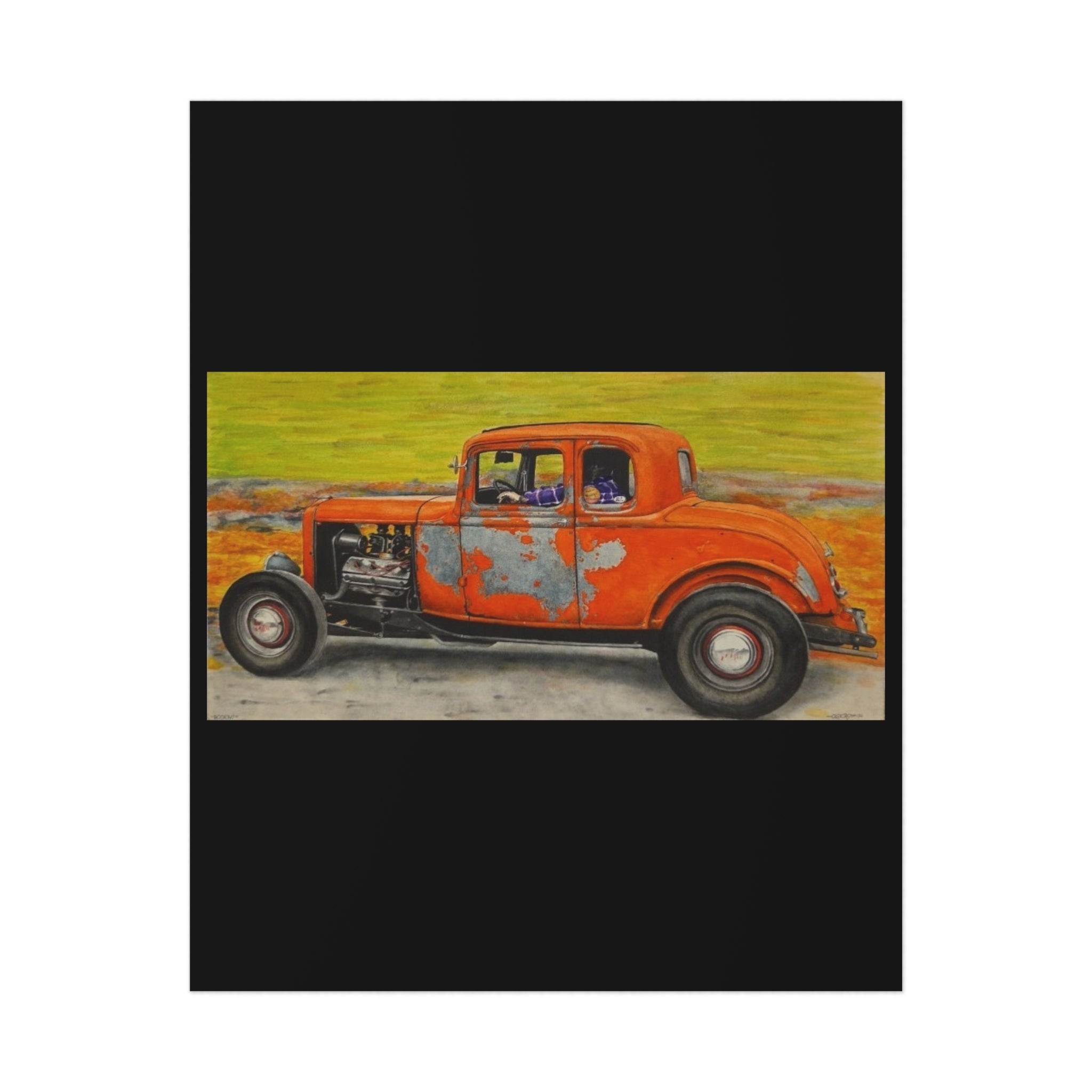 Old Crow Rust Runner Car Art Poster