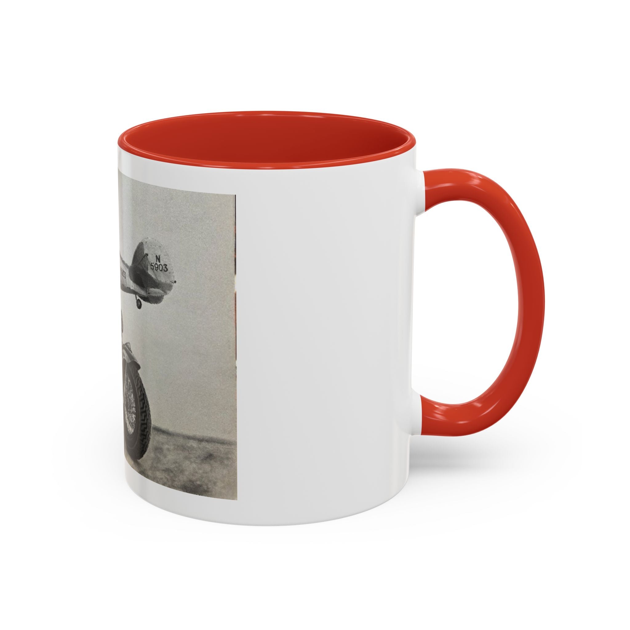 Vintage Motorcycle & Plane Coffee Mug