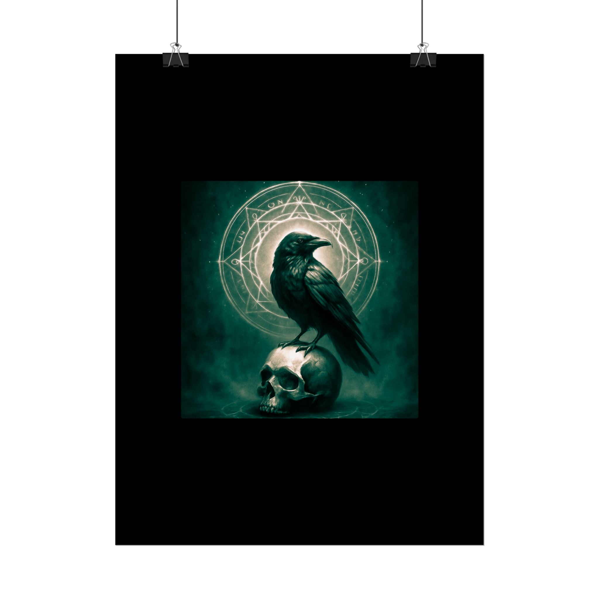Mystical Raven Art Poster | Dark Aesthetic Wall Decor for Home