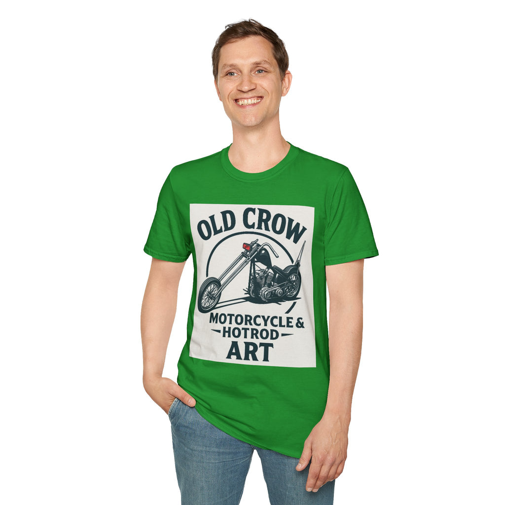 Old Crow Long Fork Chopper Sticker T-Shirt