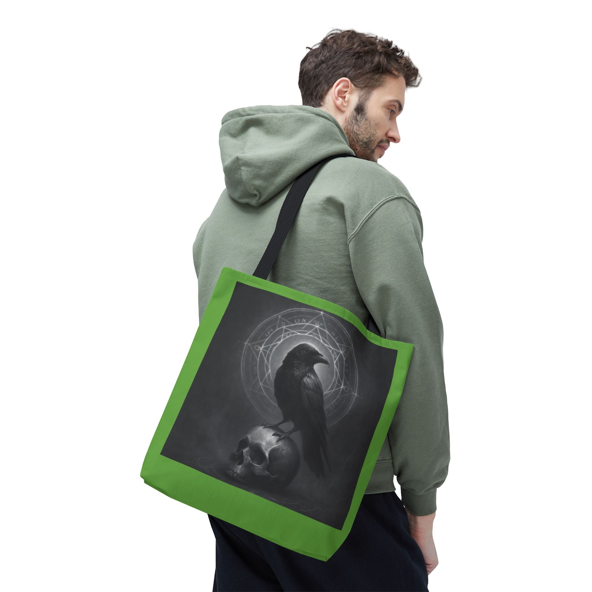 Black Raven & Skull Magic  Tote Bag