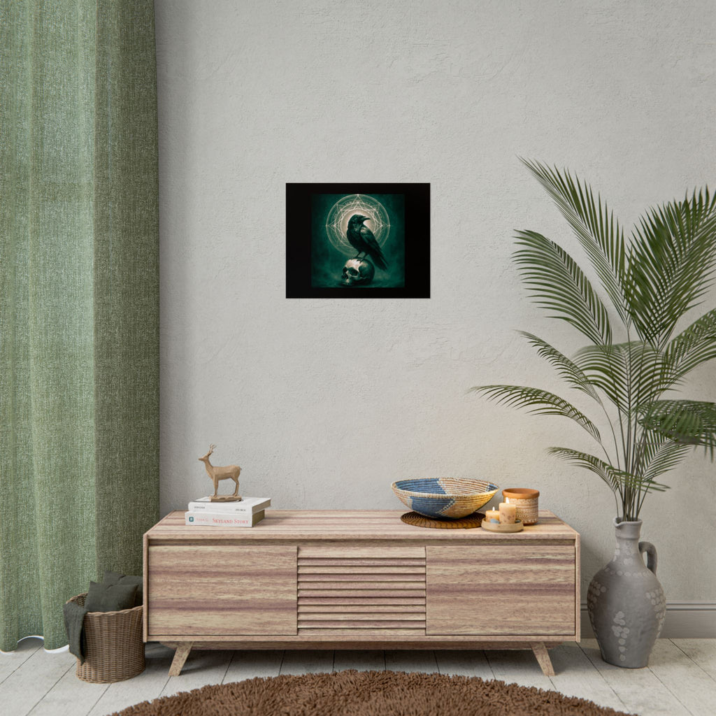 Mystical Raven Art Poster | Dark Aesthetic Wall Decor for Home