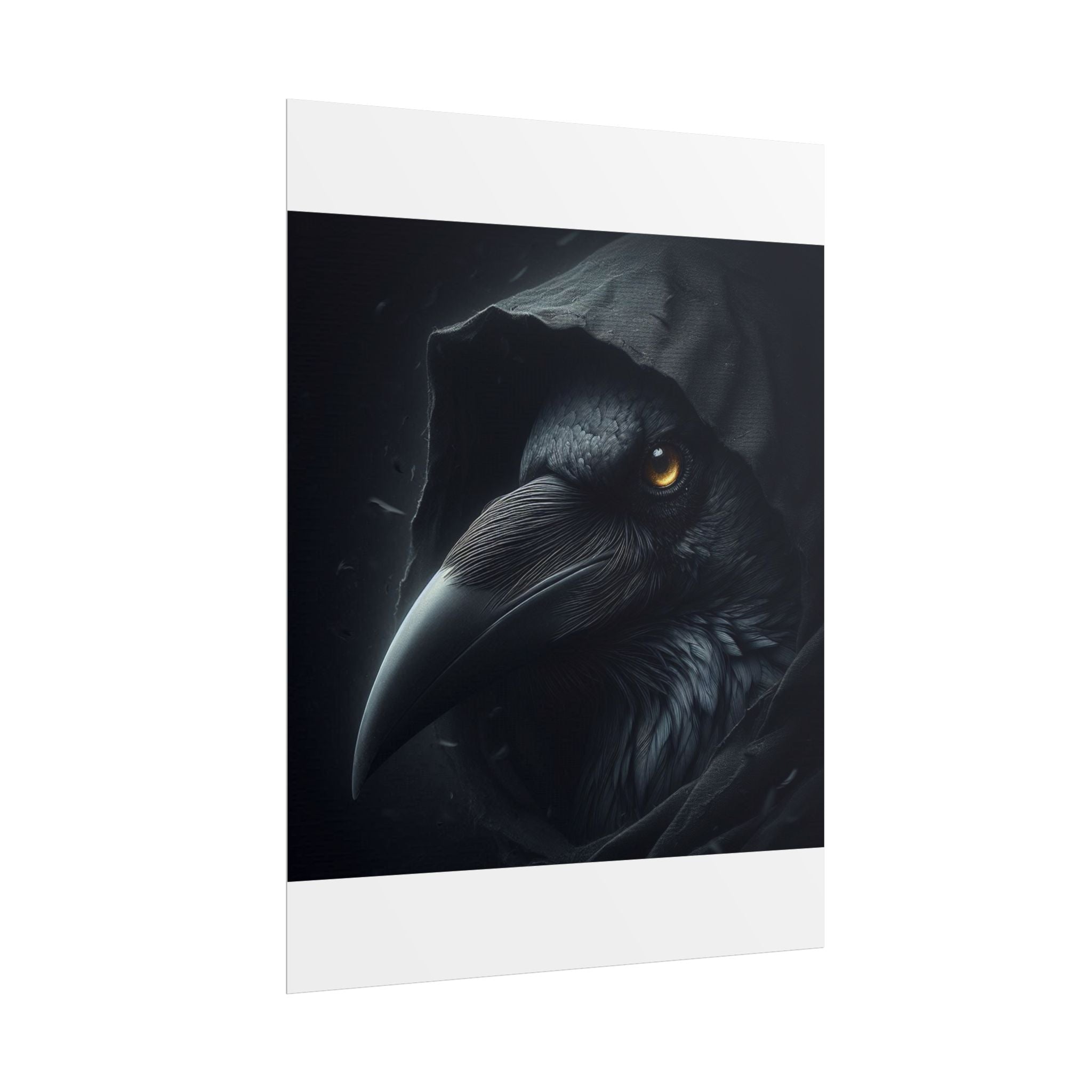 Dark Raven Hooded Rolled Poster