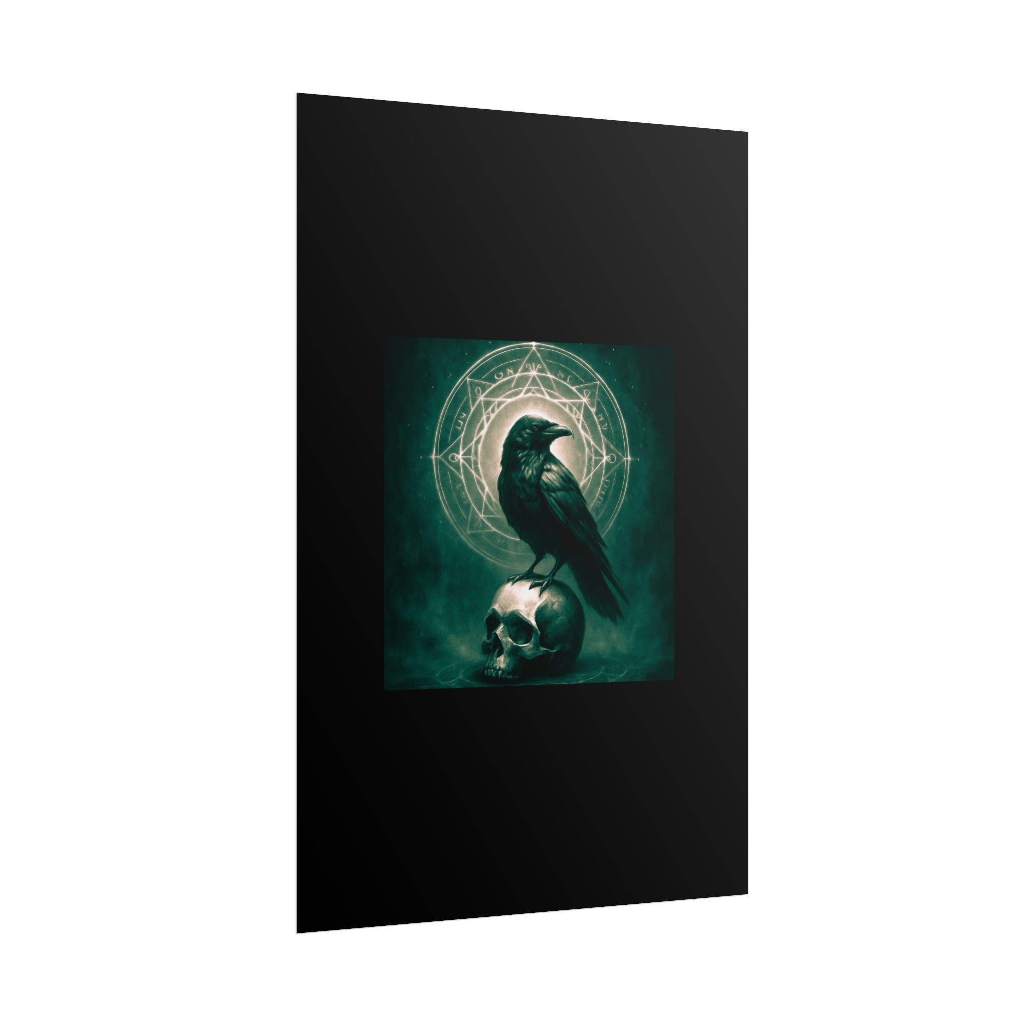 Mystical Raven Art Poster | Dark Aesthetic Wall Decor for Home