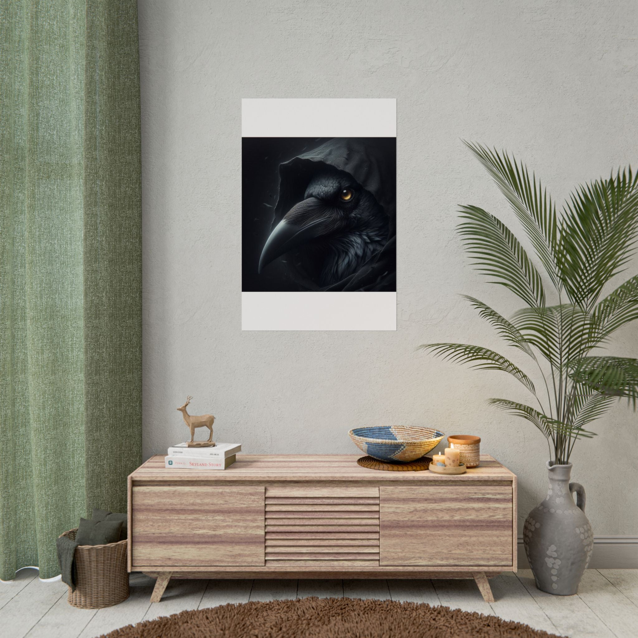 Dark Raven Hooded Rolled Poster