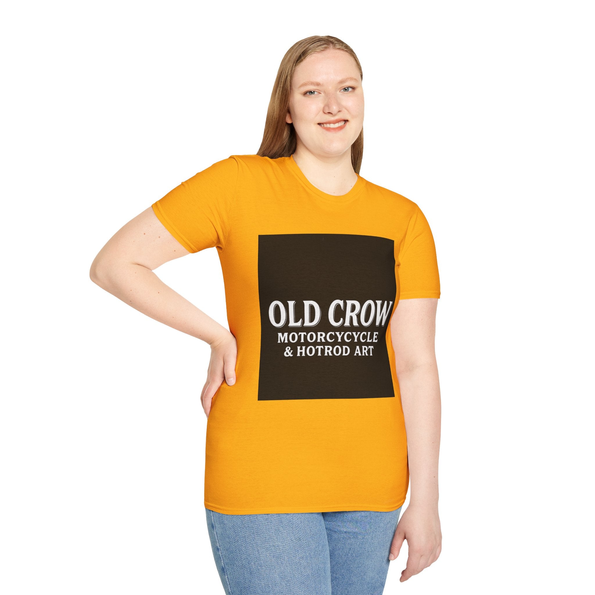 Old Crow Motorcycle & Hotrod Art  T-Shirt