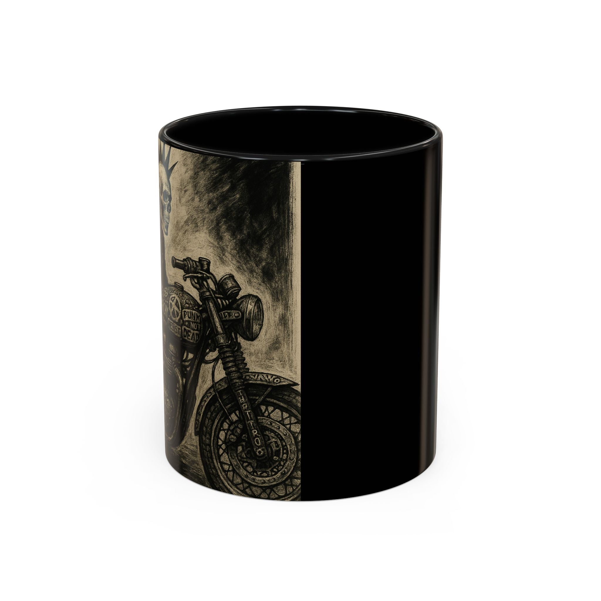 24 Punk Skull  Anarchy Motorcycle Design Mug