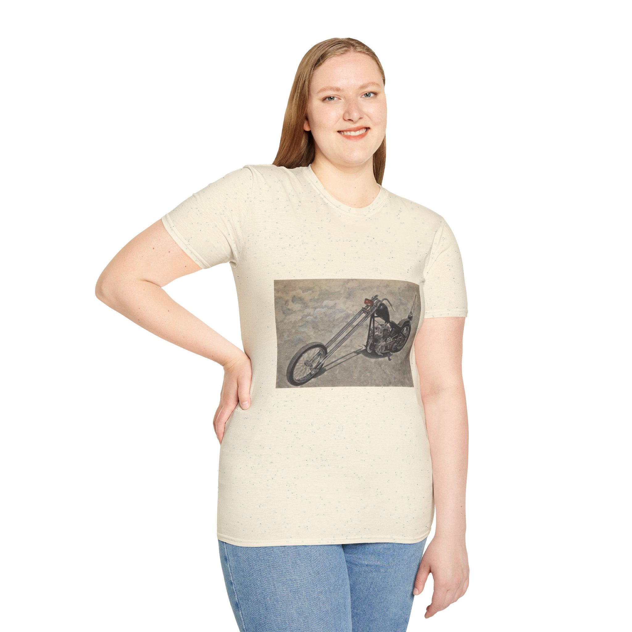 Retro Chopper Motorcycle Poster T-Shirt
