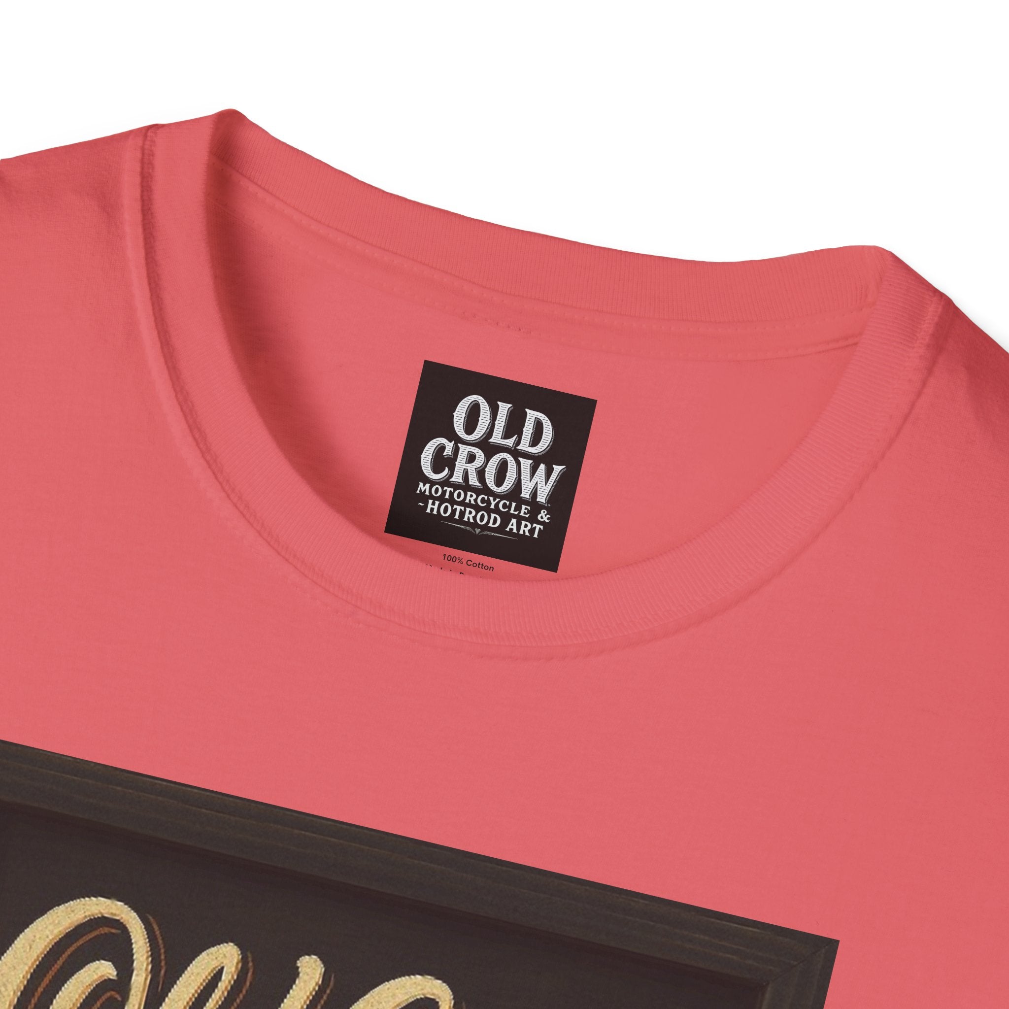 Old Crow Motorcycle & Hotrod Art Softstyle T-Shirt