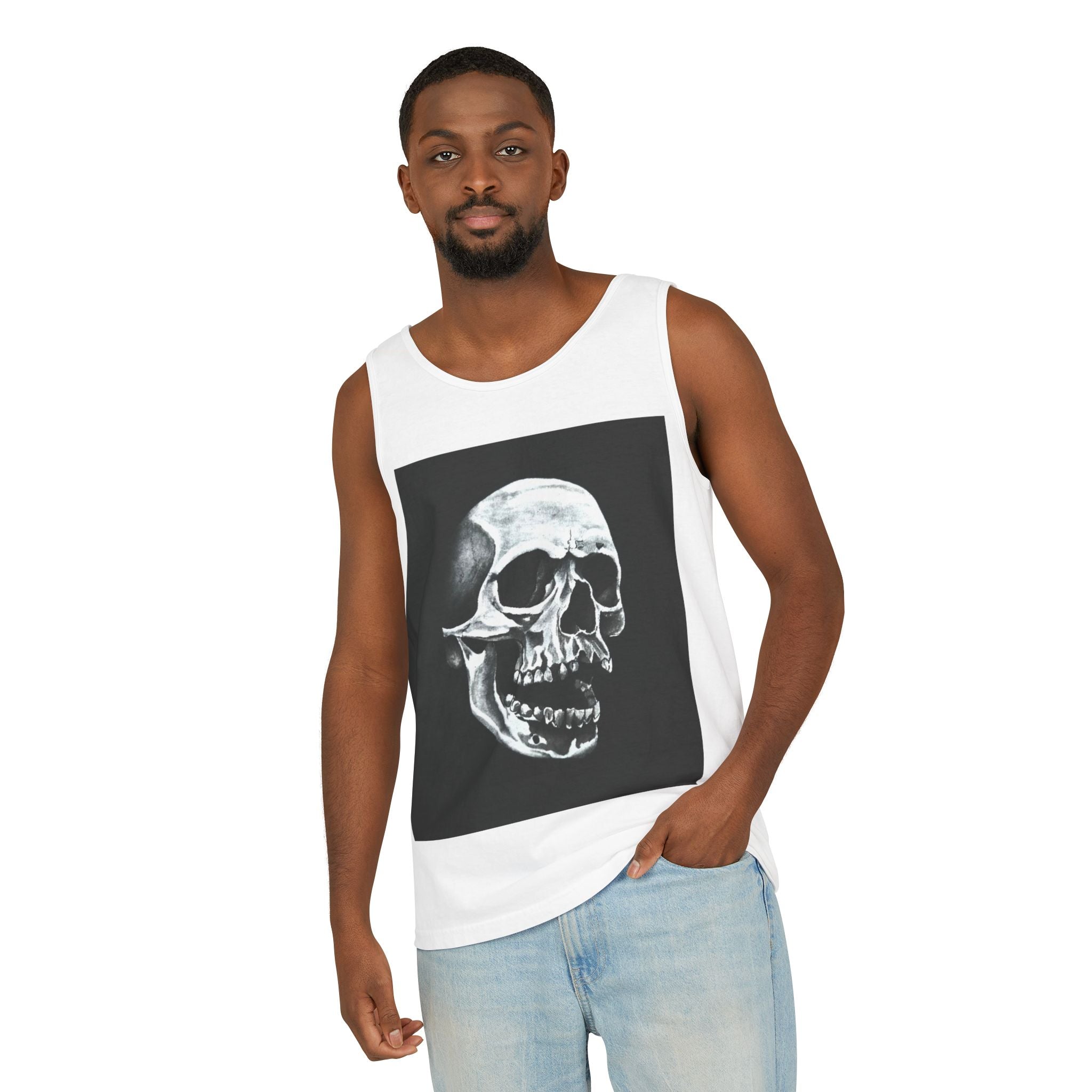 Shadowed Skull Tank Top