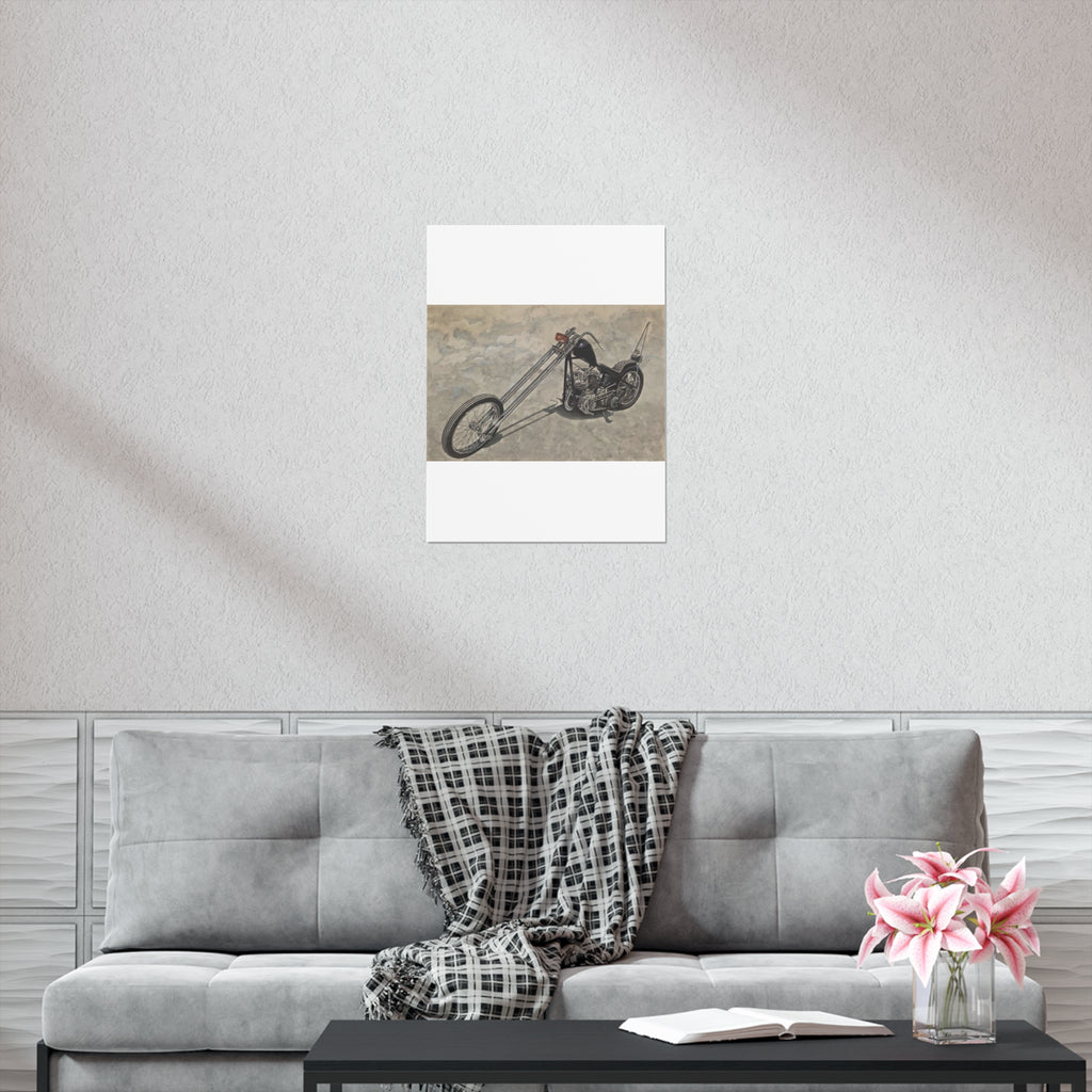 Forked Lightning Motorcycle Poster