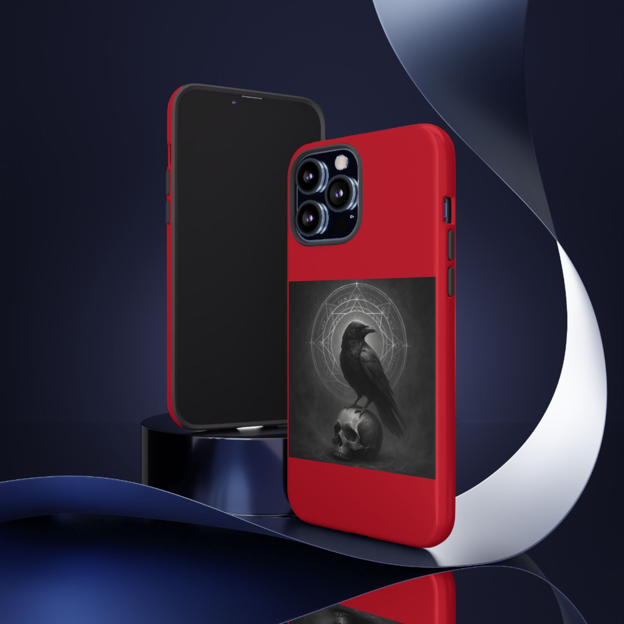 Occult Raven Sigil & Skull Art Cases