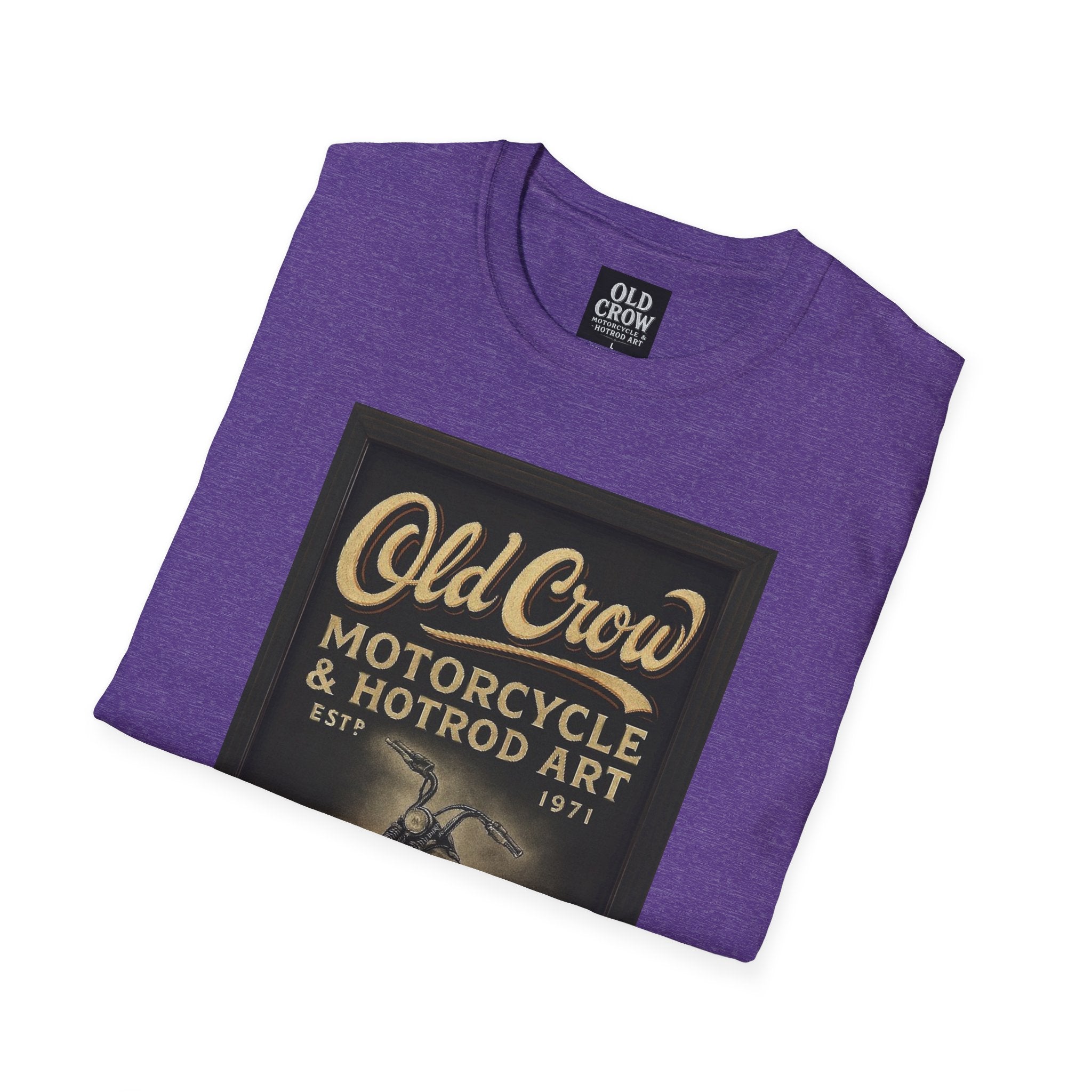 Old Crow Motorcycle & Hotrod Art Softstyle T-Shirt