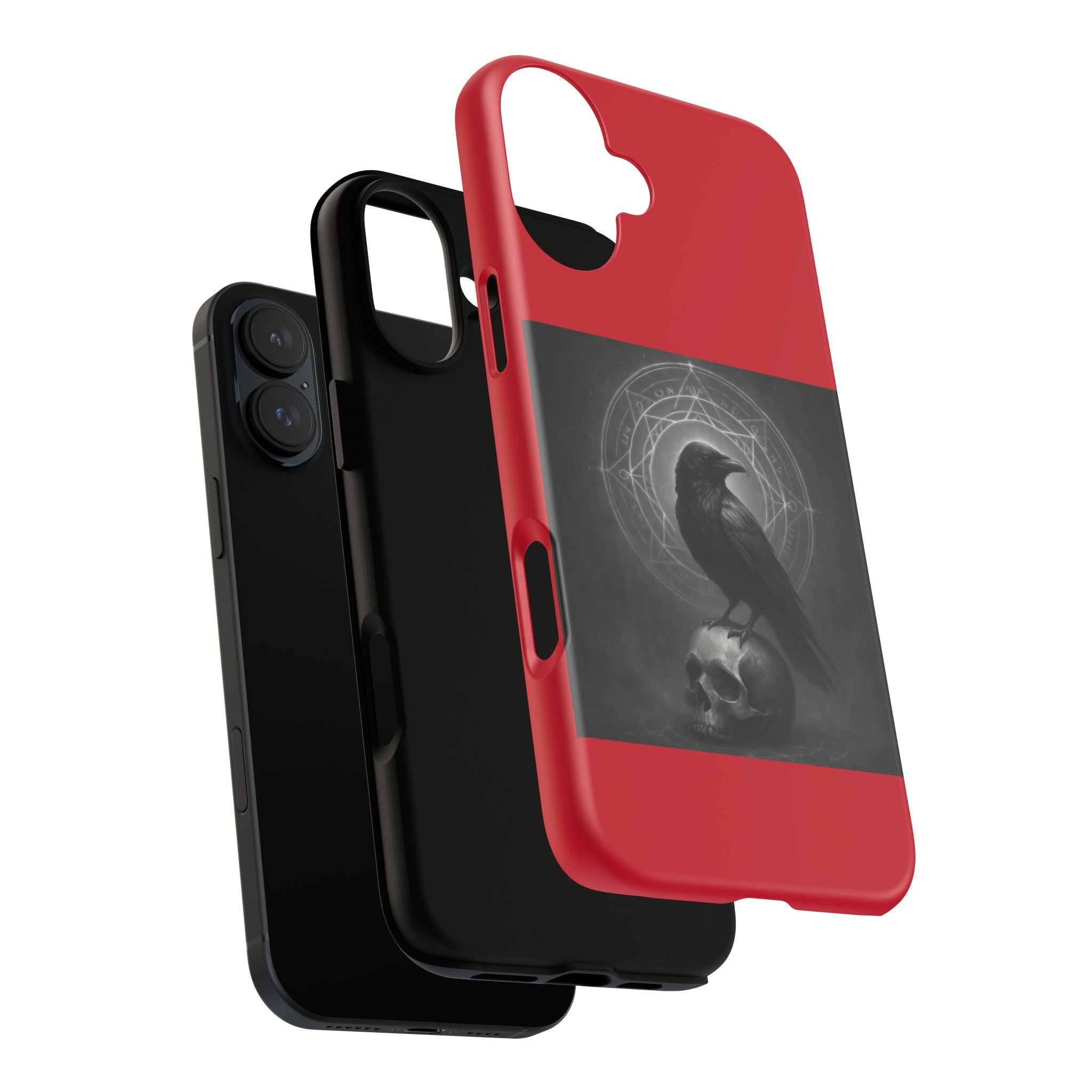 Occult Raven Sigil & Skull Art Cases