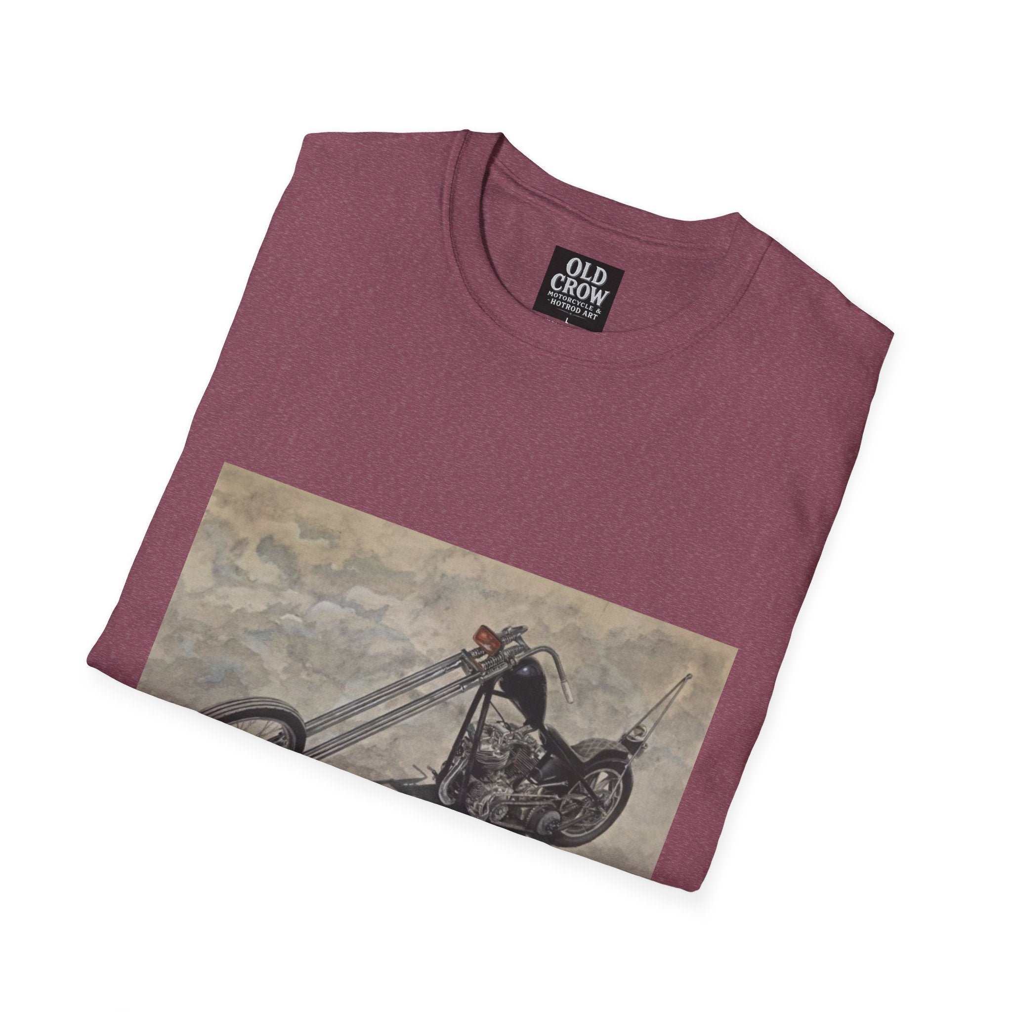 Retro Chopper Motorcycle Poster T-Shirt