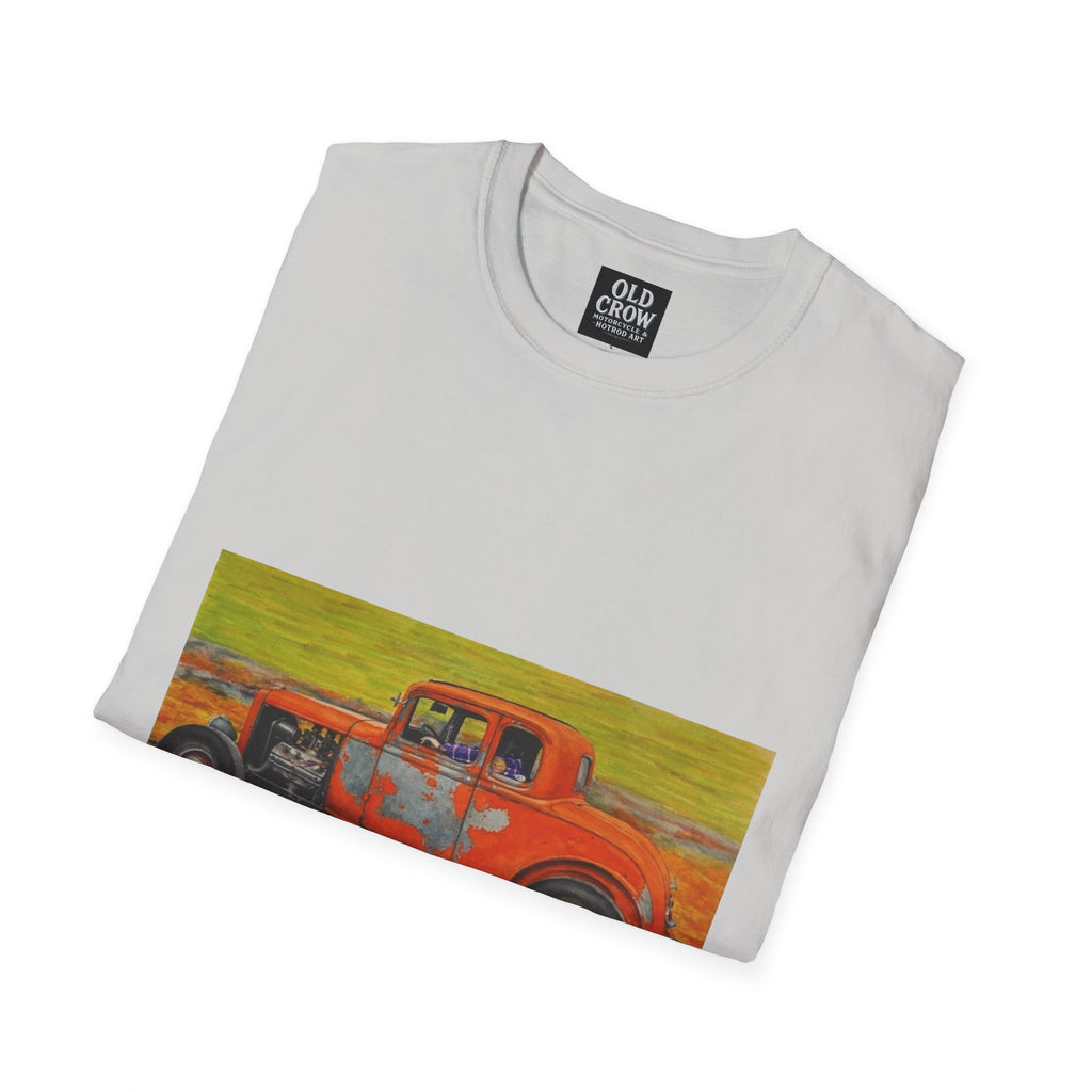 Vintage Hotrod in Motion Softstyle T-Shirt, " Book'n"
