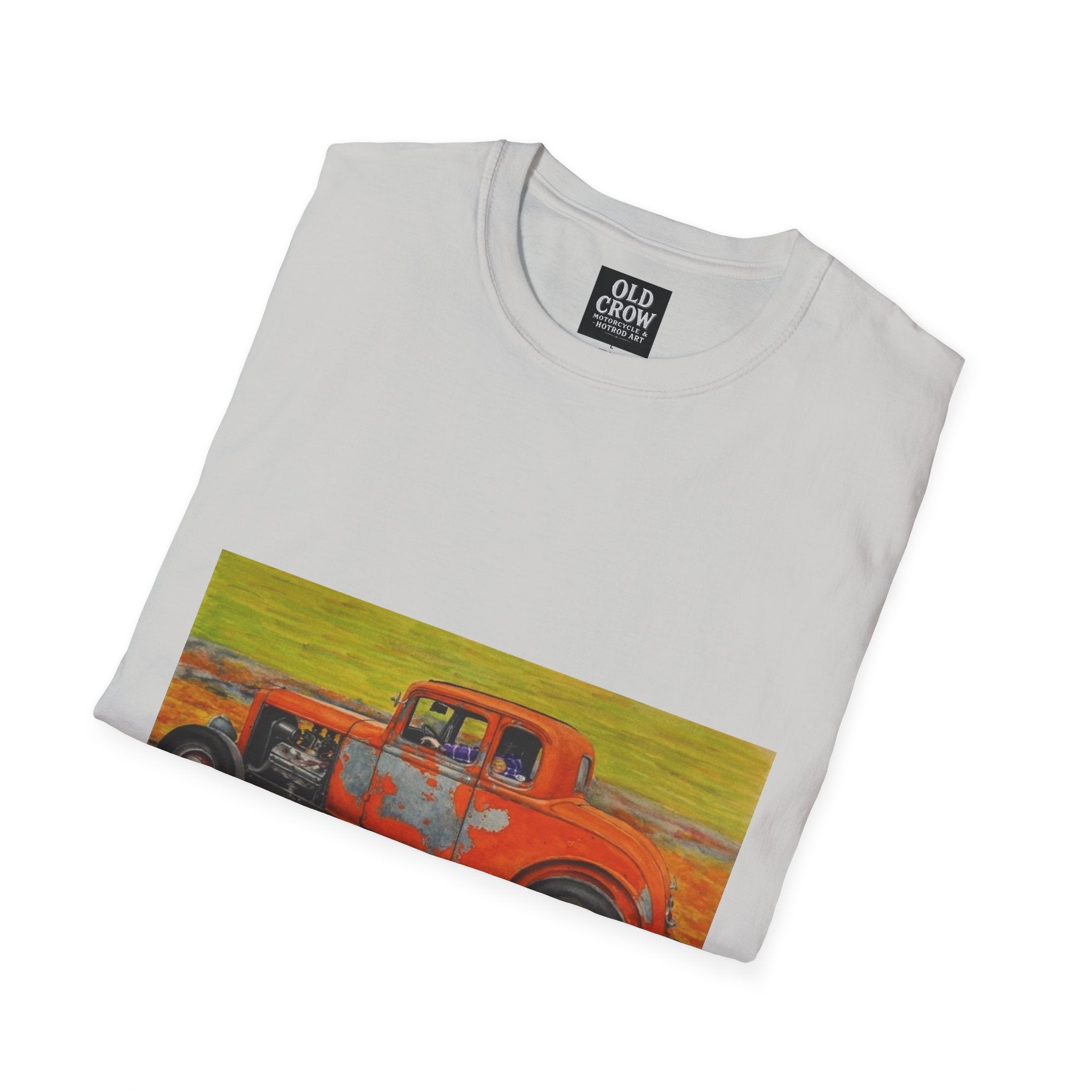 Vintage Hotrod in Motion Softstyle T-Shirt, " Book'n"