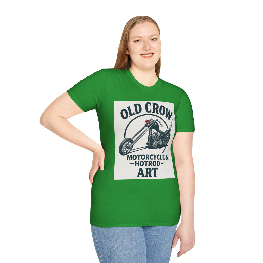 Old Crow Long Fork Chopper Sticker T-Shirt