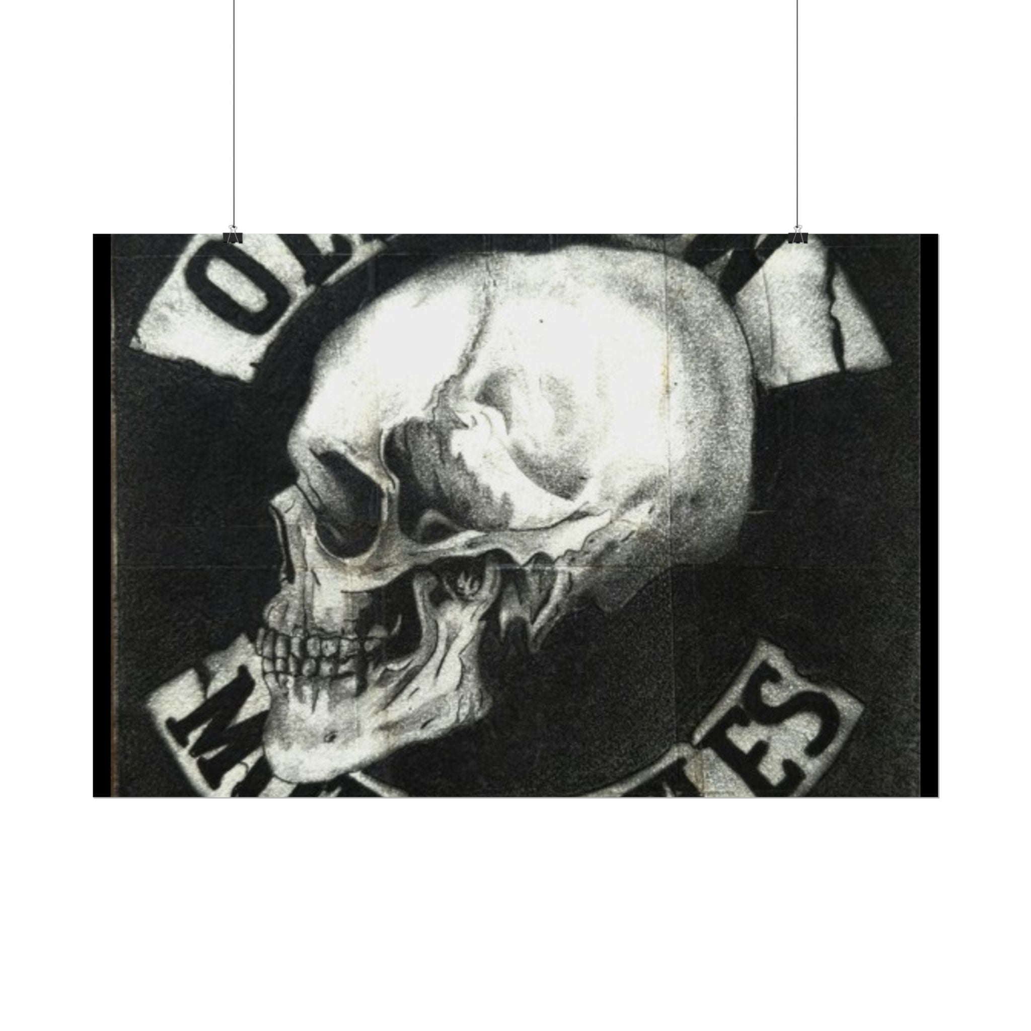 Vintage Motorcycle Skull Rolled Posters