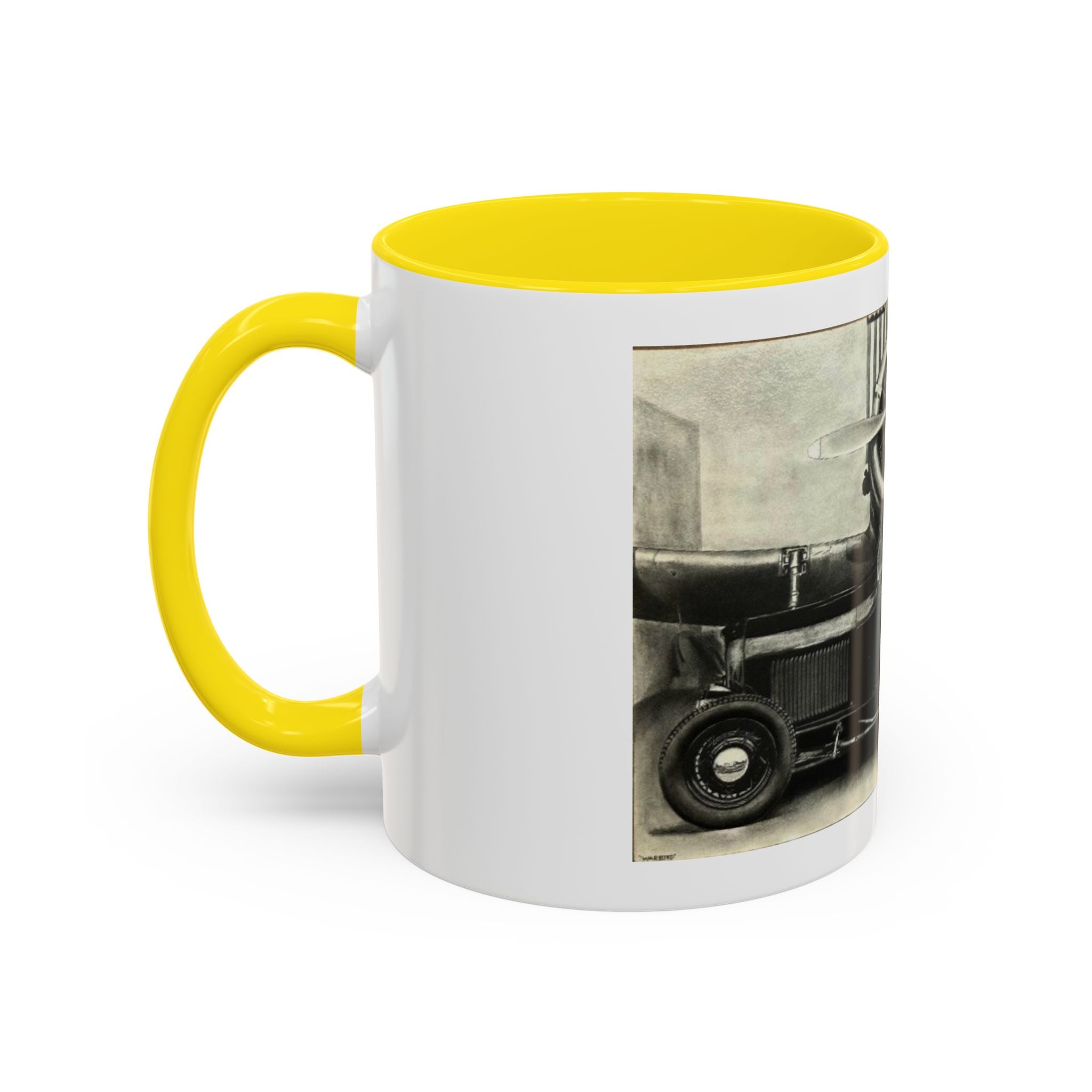 Vintage Airplane Accent Coffee Mug