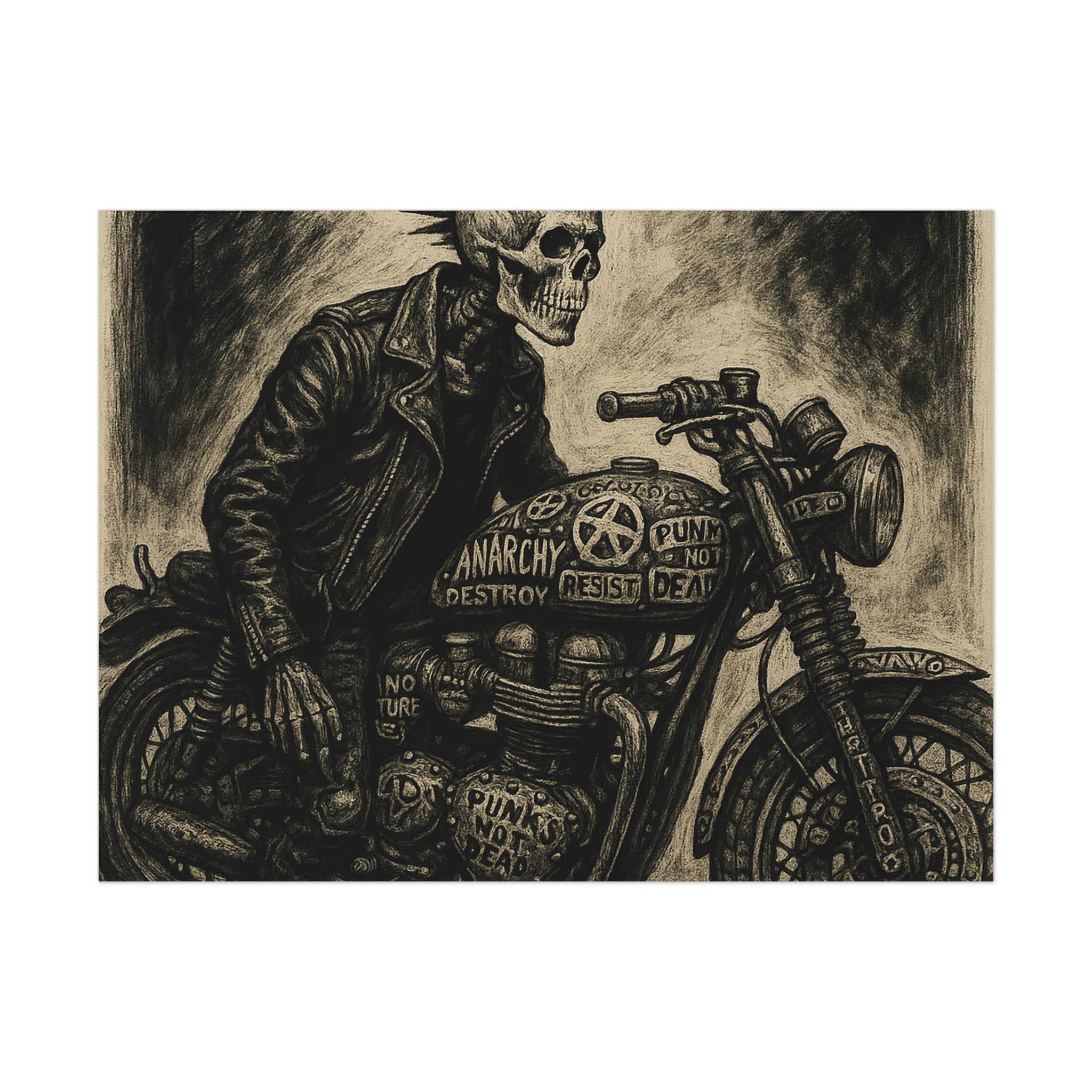 Edgy Motorcycle Art Print