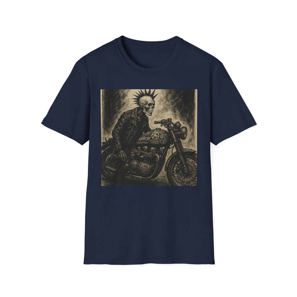 Punk’s Not Dead Biker Art T-Shirt, Classic Zine style