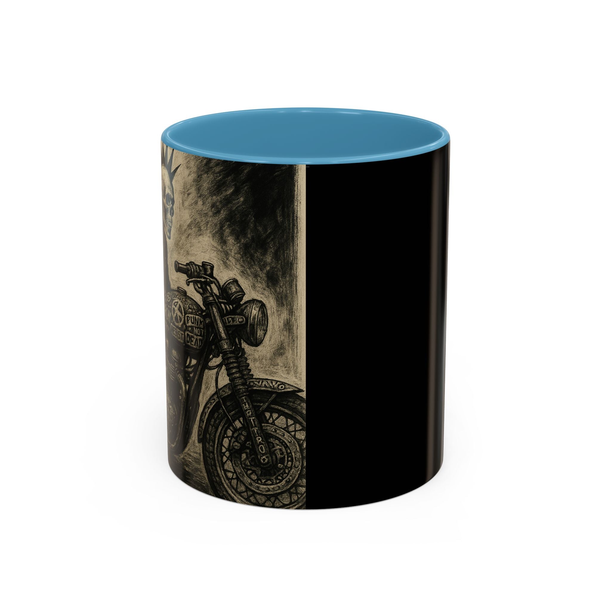 24 Punk Skull  Anarchy Motorcycle Design Mug