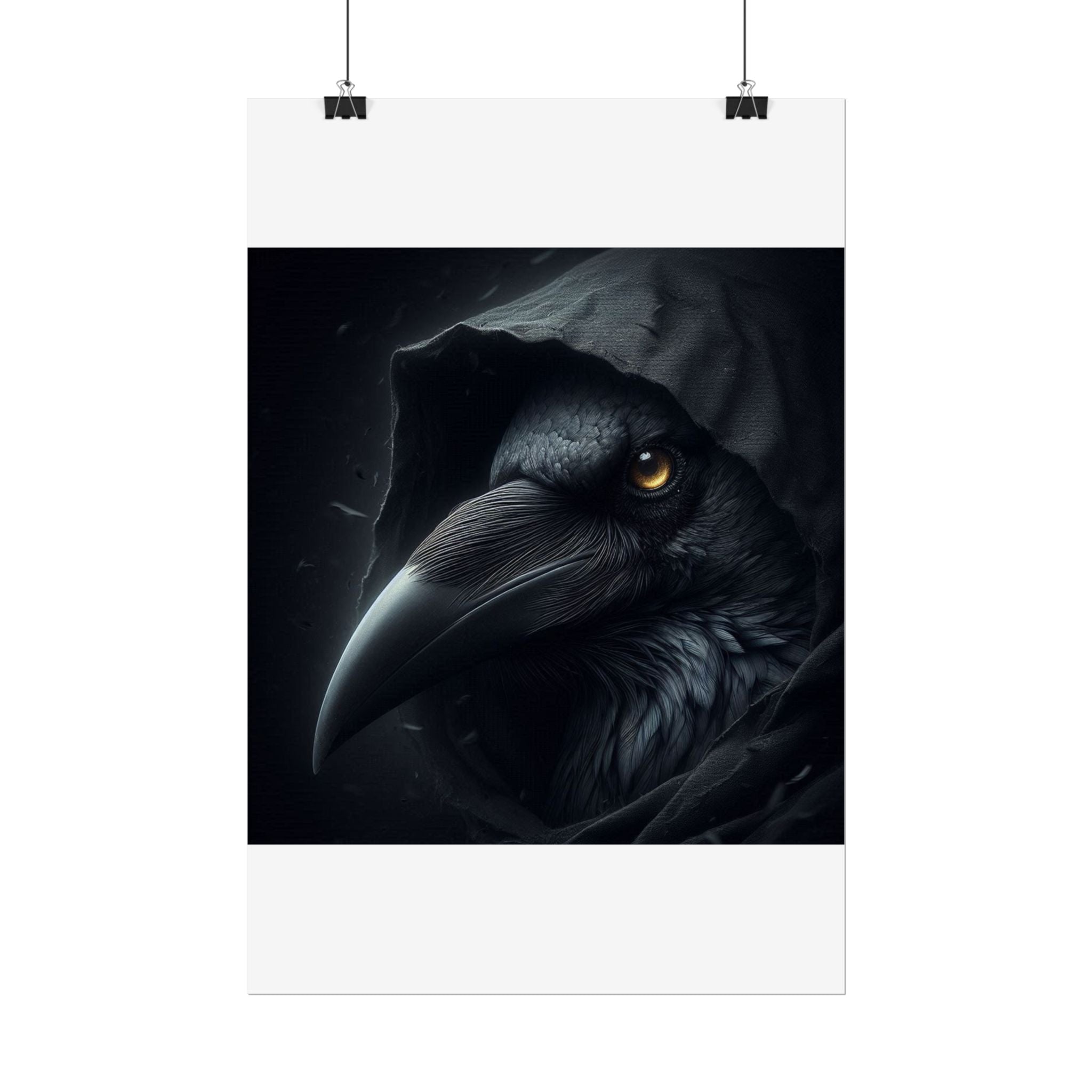 Dark Raven Hooded Rolled Poster