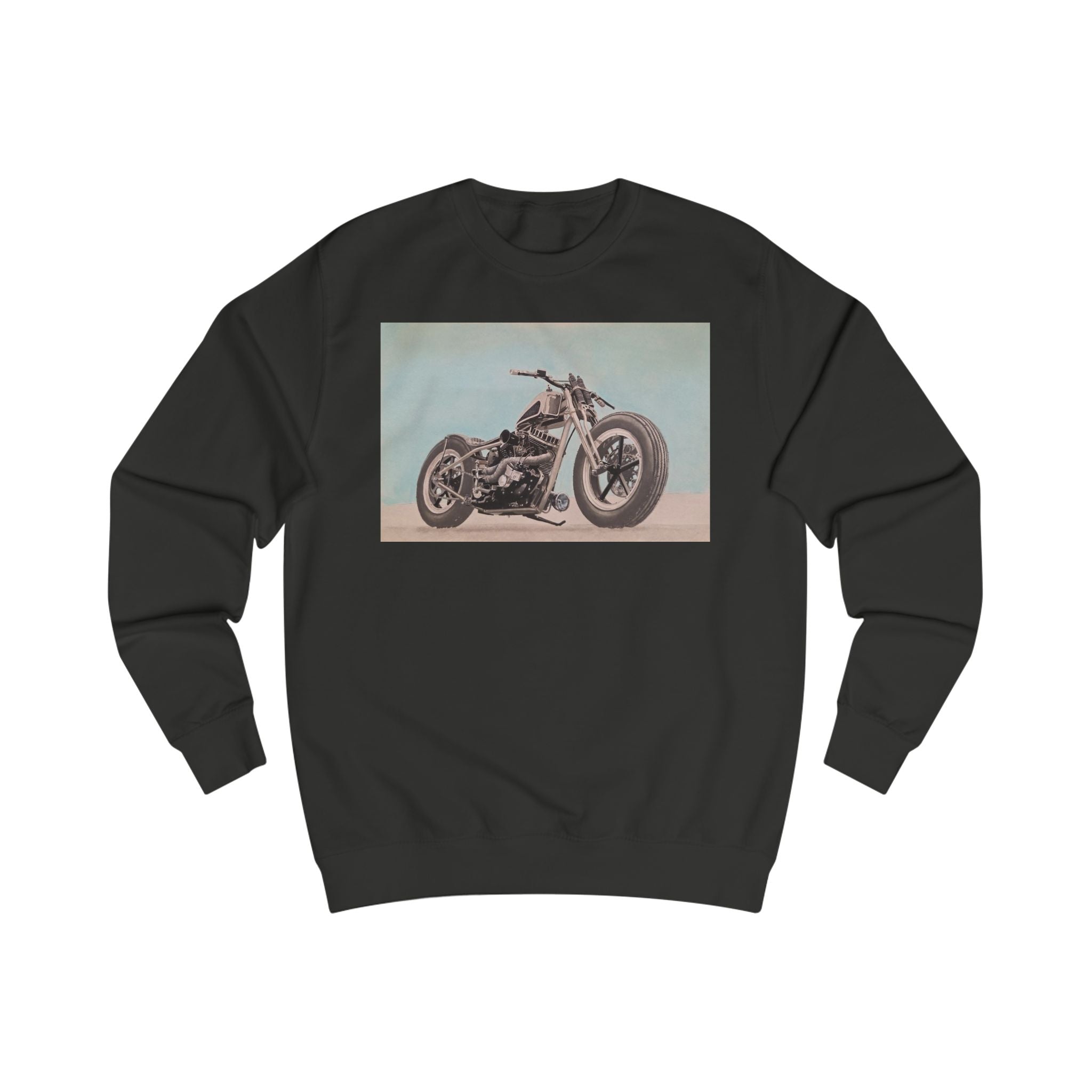 Vintage Custom Motorcycle Print Sweatshirt