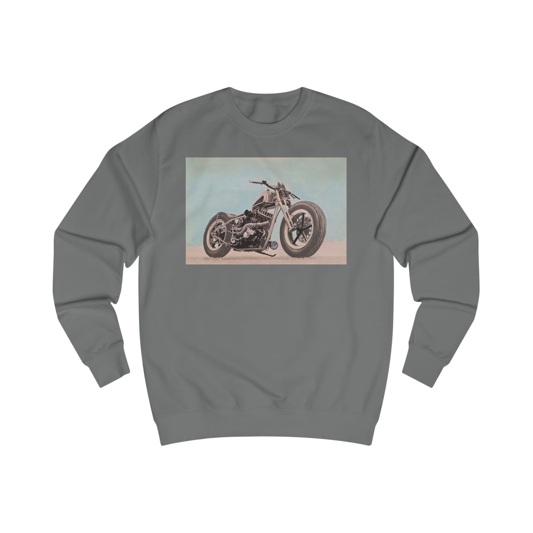 Vintage Custom Motorcycle Print Sweatshirt