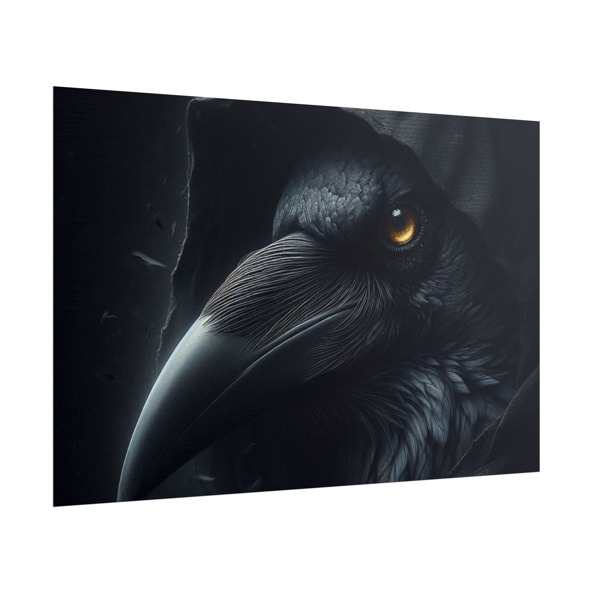 Dark Raven Hooded Rolled Poster