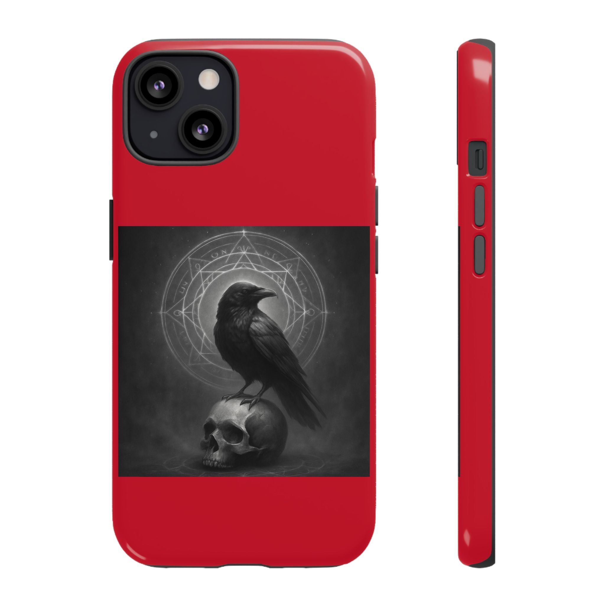 Occult Raven Sigil & Skull Art Cases
