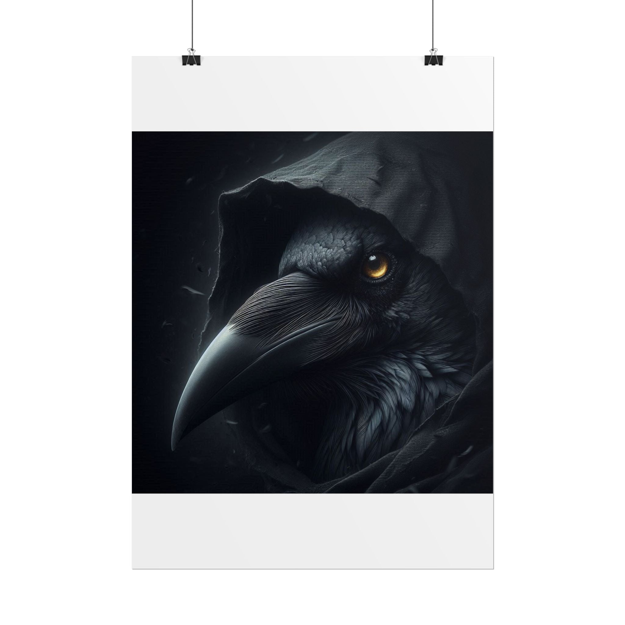 Dark Raven Hooded Rolled Poster