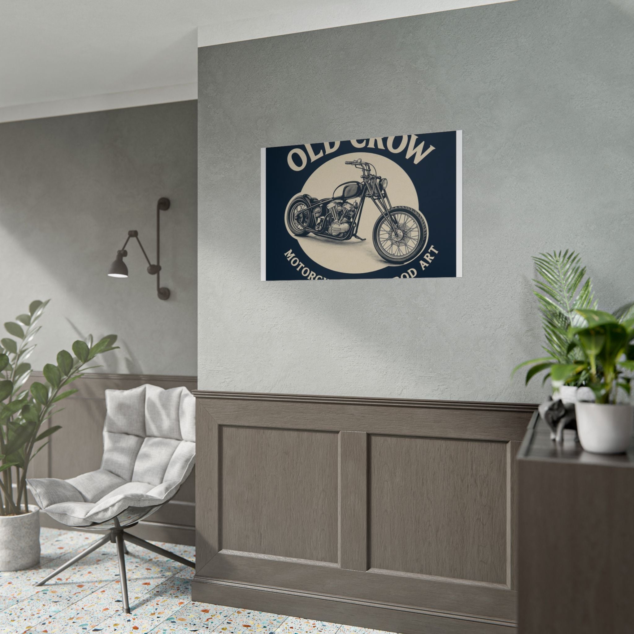 Old Crow Rolled Poster, Retro Wall Decor