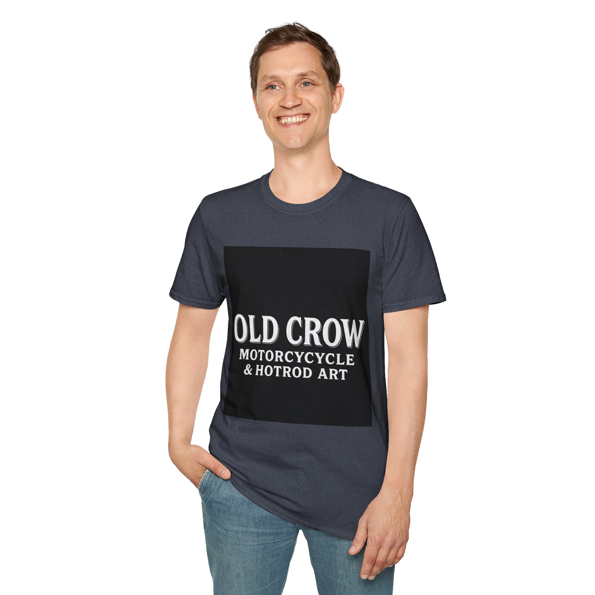 Old Crow Motorcycle & Hotrod Art  T-Shirt
