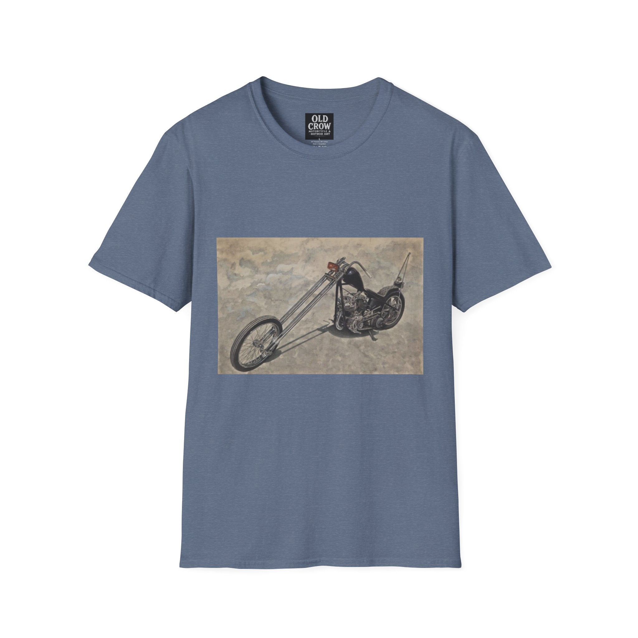 Retro Chopper Motorcycle Poster T-Shirt