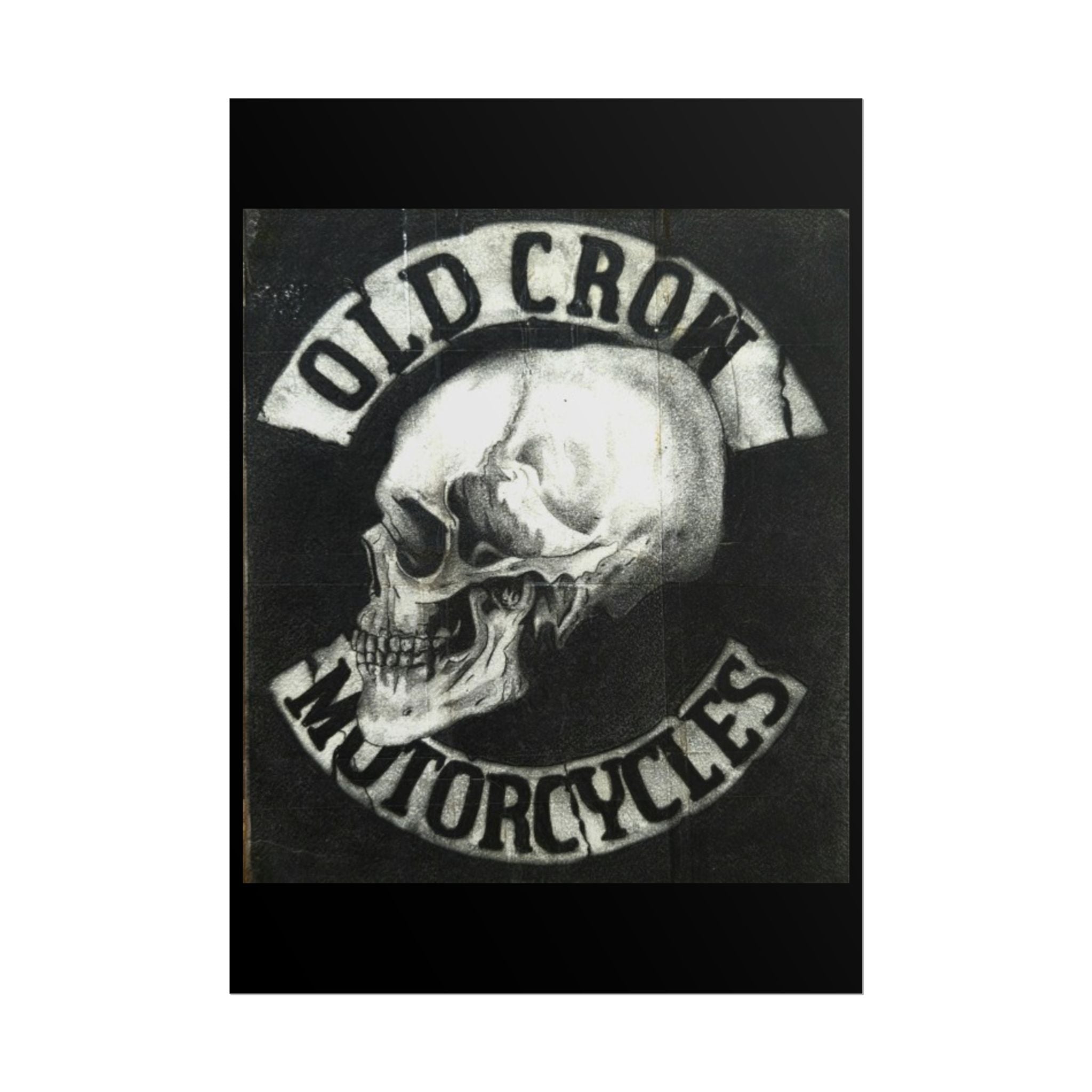Vintage Motorcycle Skull Rolled Posters