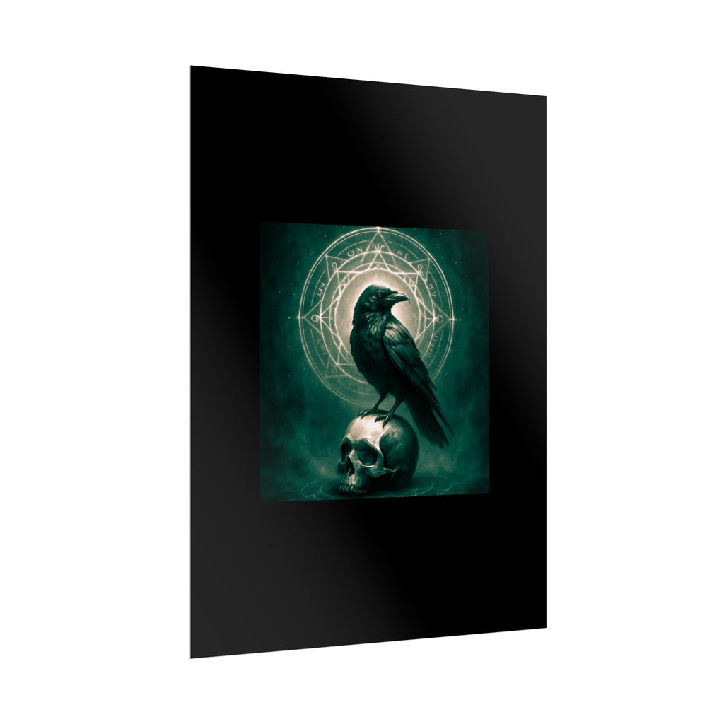 Mystical Raven Art Poster | Dark Aesthetic Wall Decor for Home