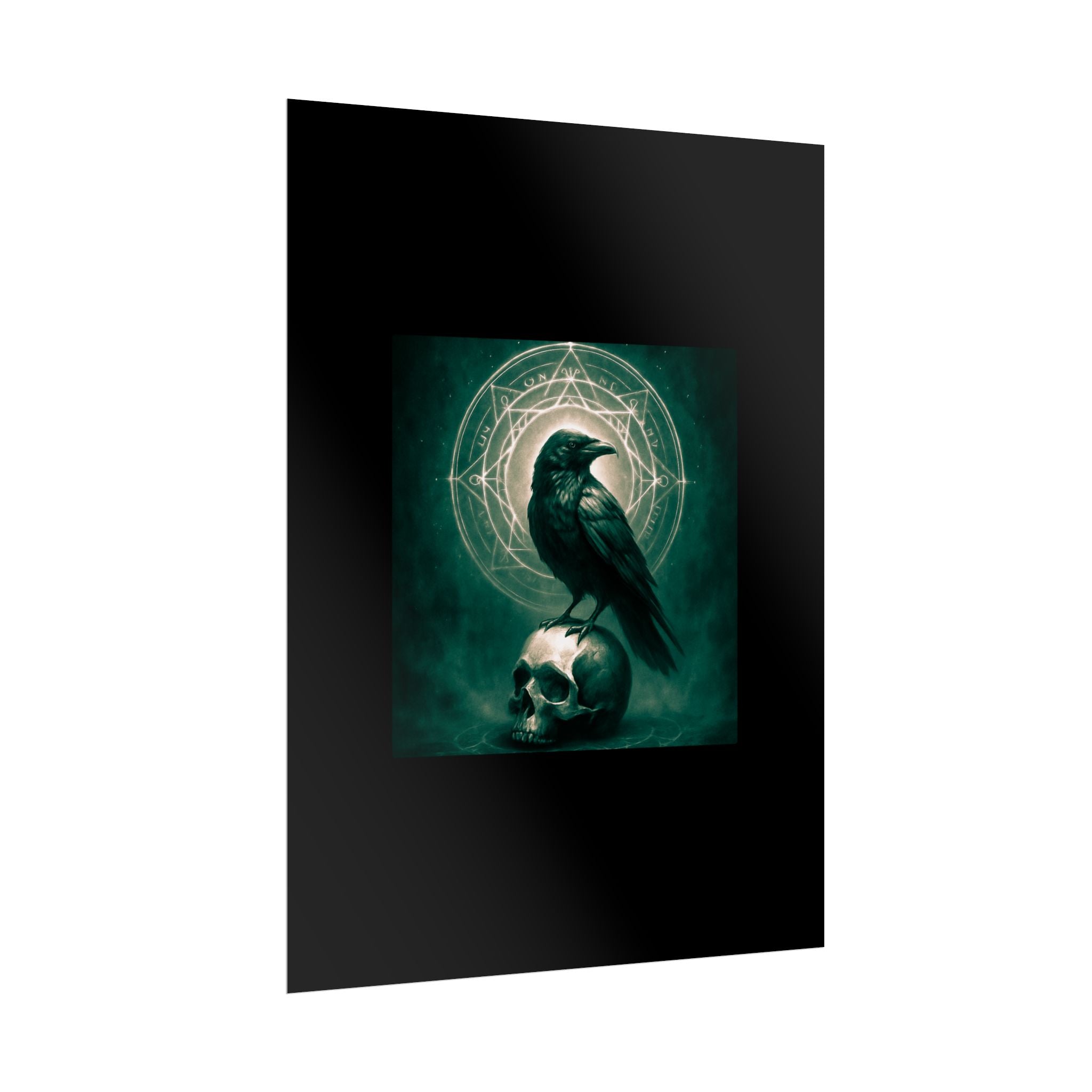 Mystical Raven Art Poster | Dark Aesthetic Wall Decor for Home