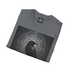 Dark Magic Raven Illustration T-Shirt, Black & White